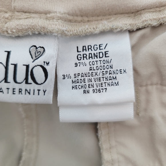 Duo Maternity Cream pants Size Large Maternity - Picture 4 of 14
